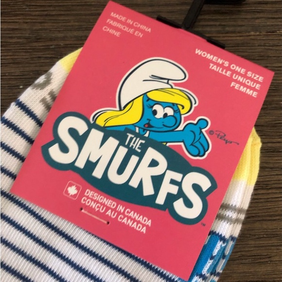 The Smurfs Woman’s one size striped low cut socks - Picture 2 of 4